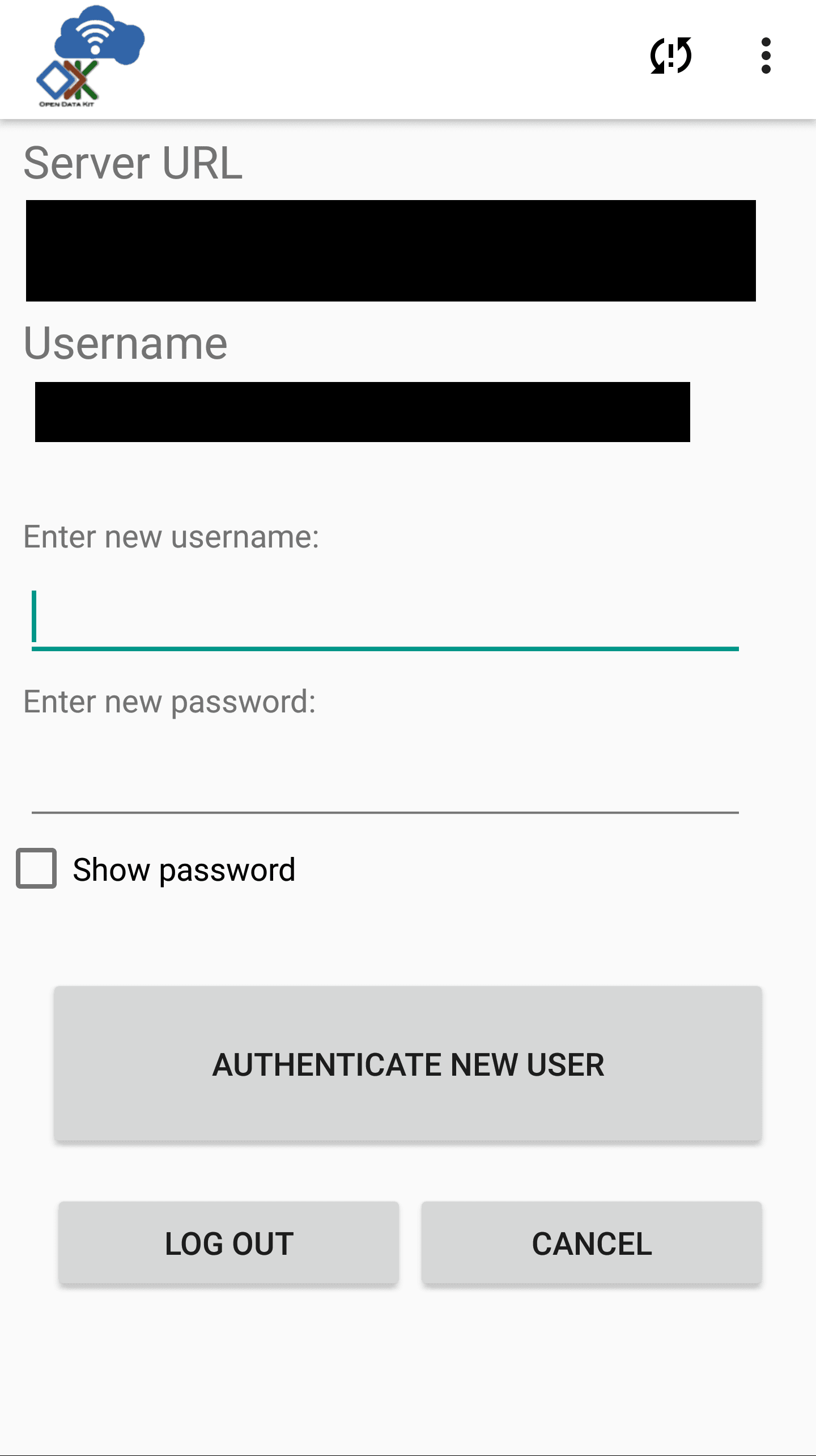 Authentication Screen