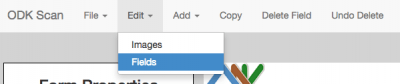 Editing Data Fields in Scan Form Designer
