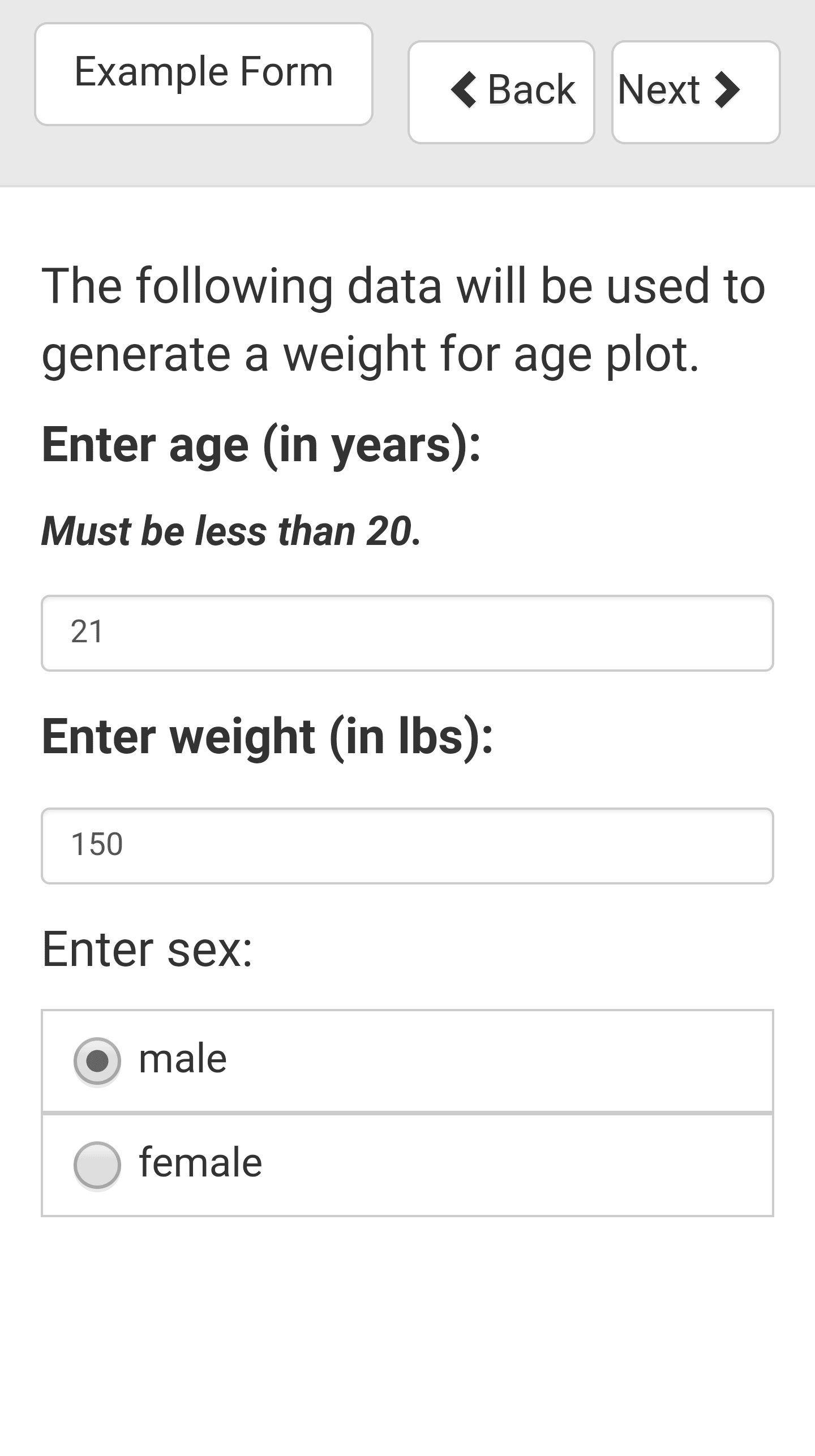 Survey Example Form Graph Prompt