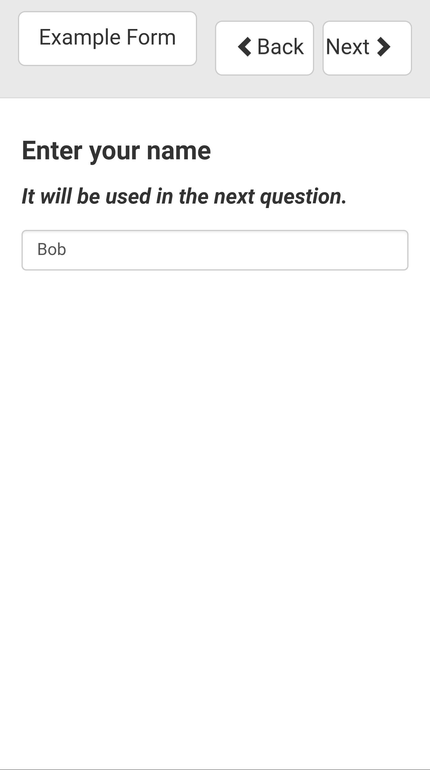 Survey Example Form Name Prompt