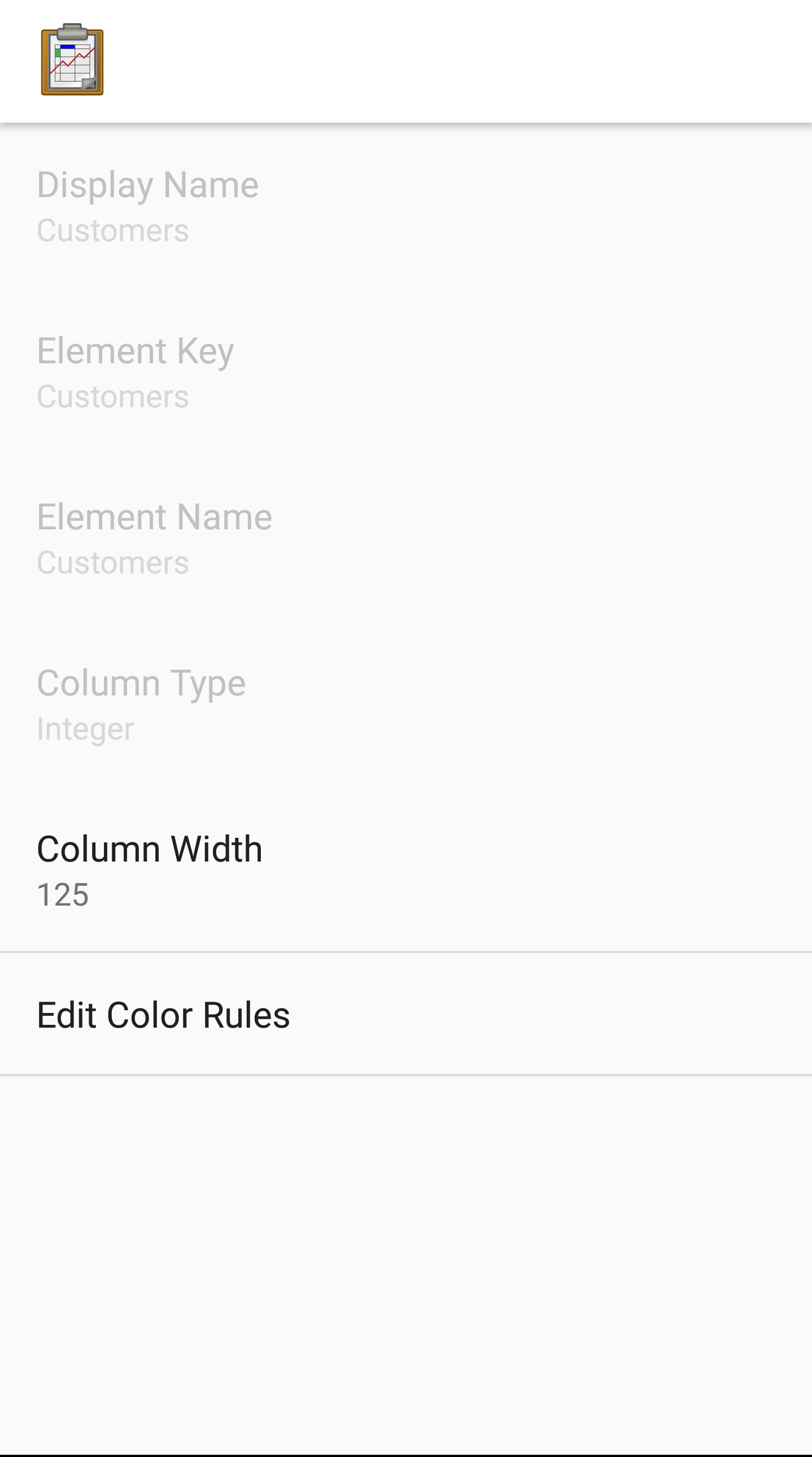 Column Properties