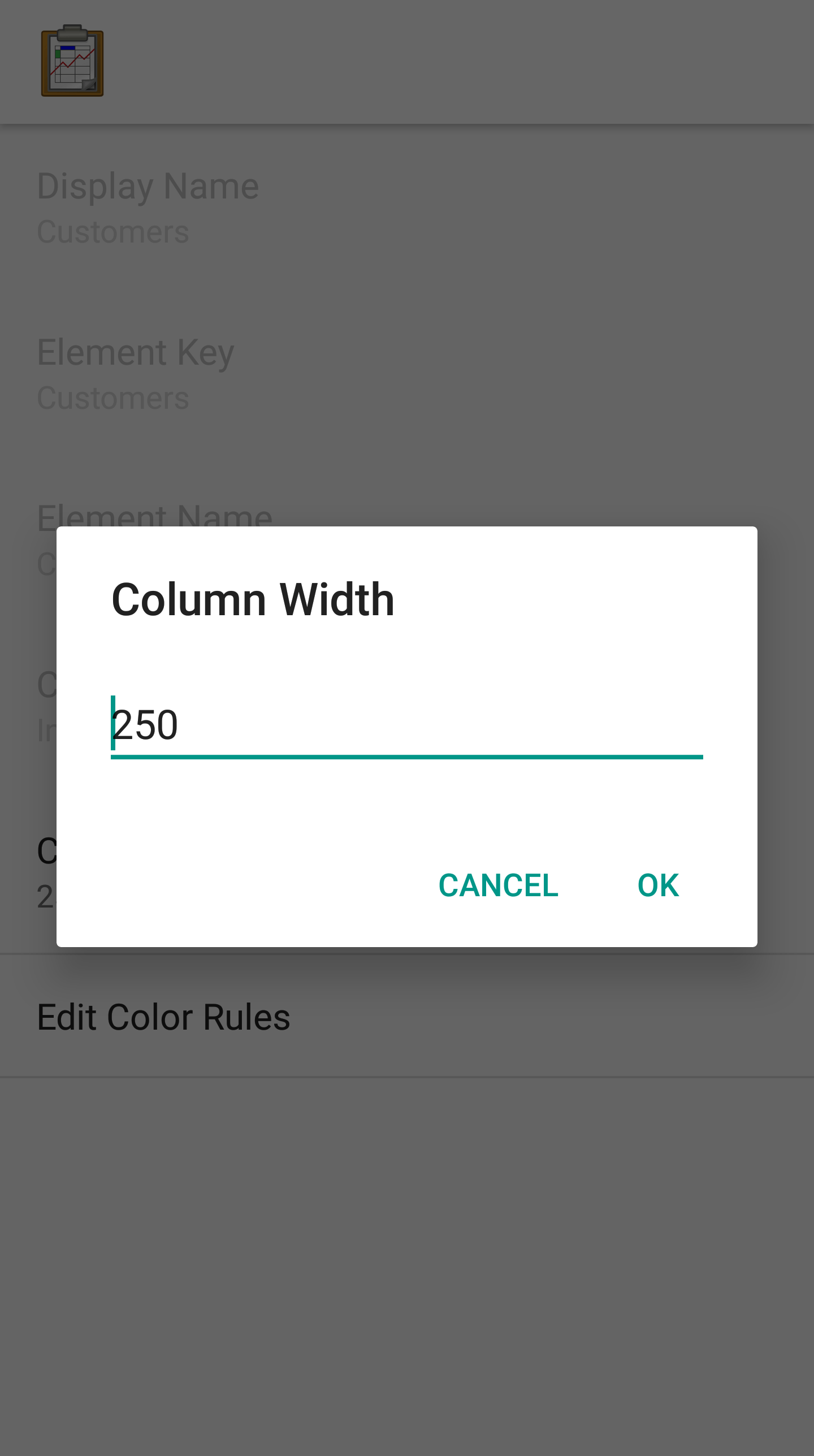 Column Width